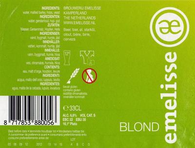 Emelisse blond etiket
